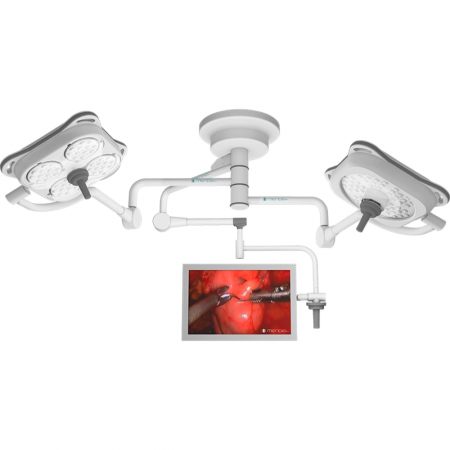 Foco Cirúrgico de Teto Led Três Braços (triplex) 4le-m1le-monitor (160.000 + 160.000 Lux)